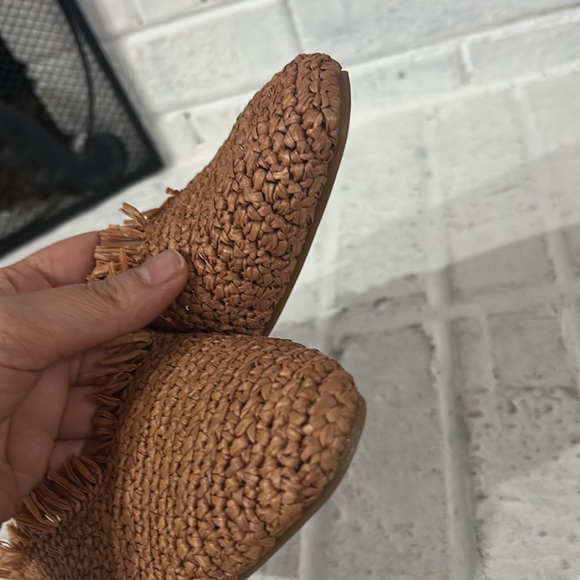 Sam Edelman Women's Reeta Mule Brown Open Weave Fringe Tassel Size 8 - Picture 5 of 12